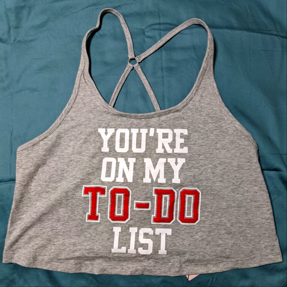Victoria's Secret "You're on my To-Do List" crop tank